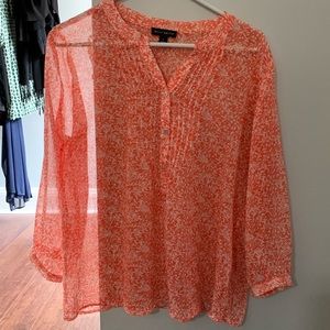 Flowy peach blouse
